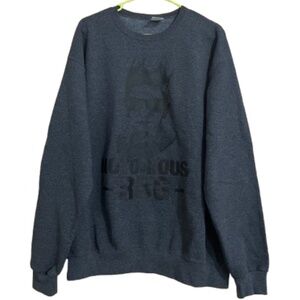 Jerzees Women’s Black & Gray “Notorious” Image Graphic Sweatshirt Sz-L